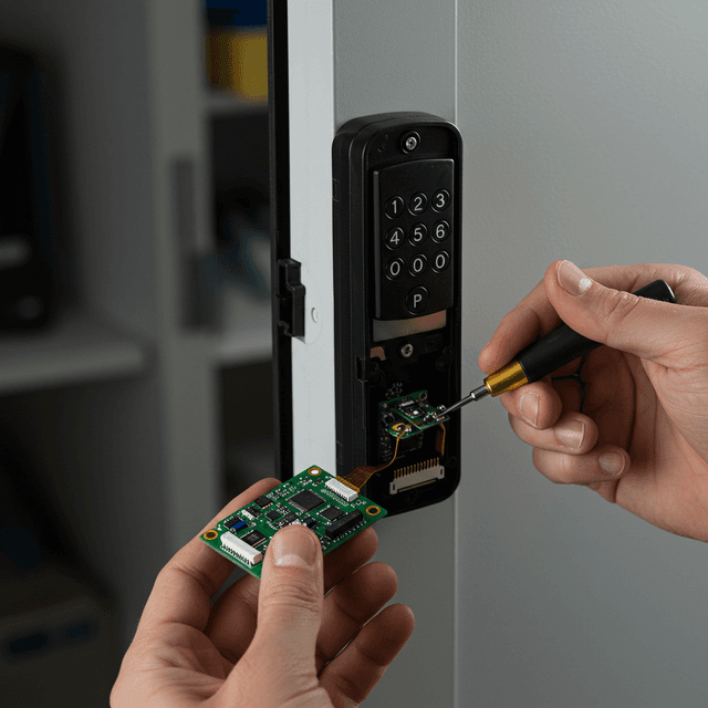 Manutenção em fechadura digital